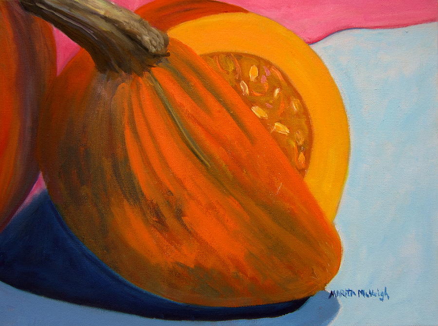 Pumpkin Painting - A Slice Of Autumn by Marita McVeigh Pumpkin Painting - A Slice Of Autumn by Marita McVeigh