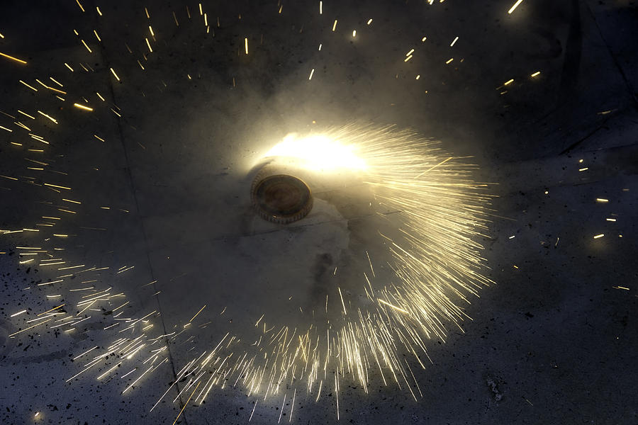 A spinning firecracker during Diwali celebrations Photograph by Ashish Agarwal