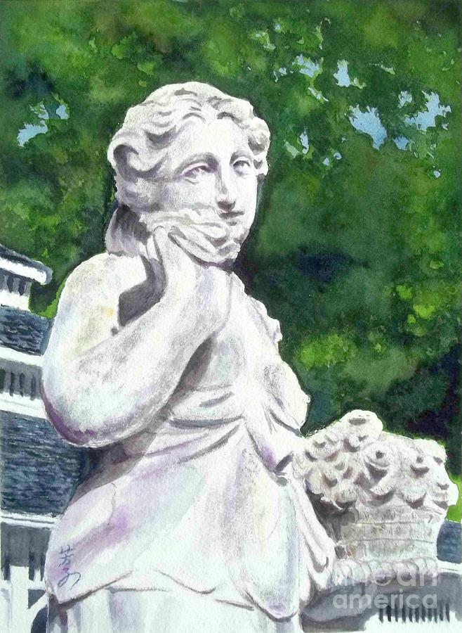 A Statue At The Wellers Carriage House -1 Painting by Yoshiko Mishina