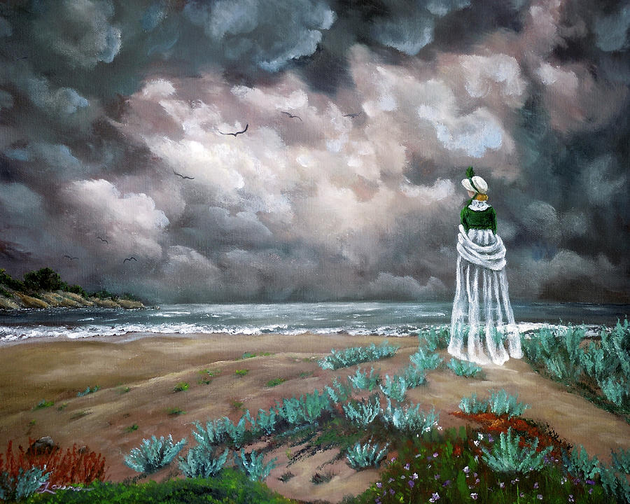 A Stroll Upon the Dunes Painting by Laura Iverson