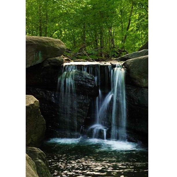 Summer Photograph - a Strong Man, And A Waterfall Always by Kadeem Lewis-Riley