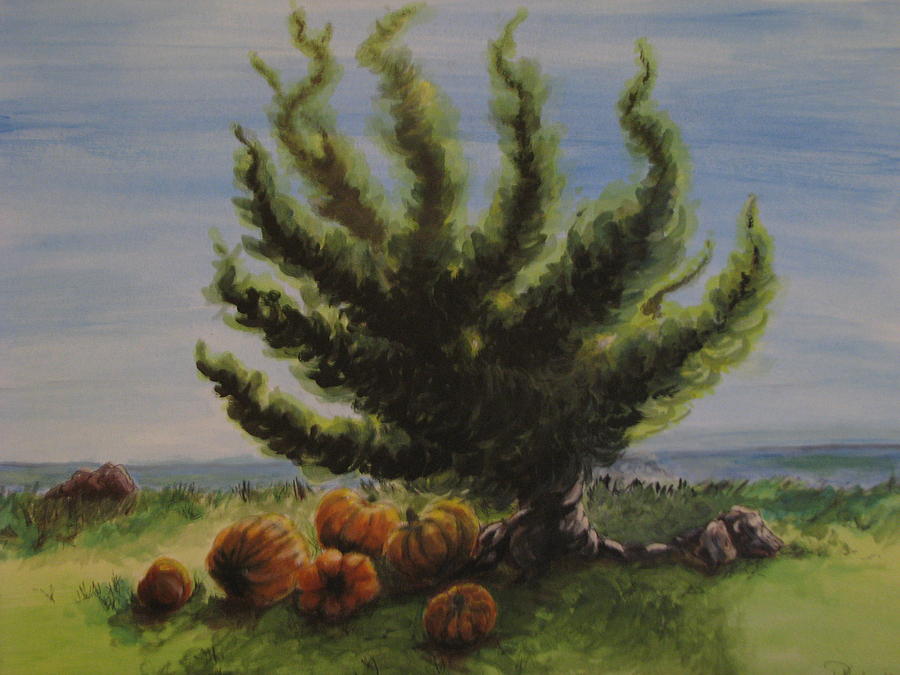 A Sunny Day At The Bay Of Pumpkins Painting by Patricia Kanzler