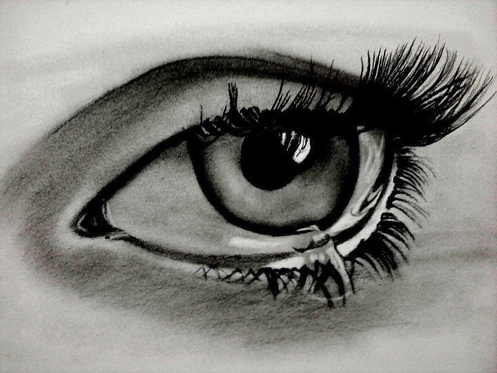 A Teardrop Drawing by Kanika Chandolia