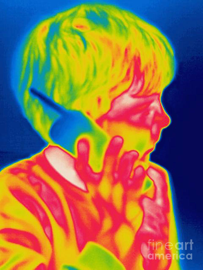 A Thermogram Of A Boy Talking Photograph by Ted Kinsman