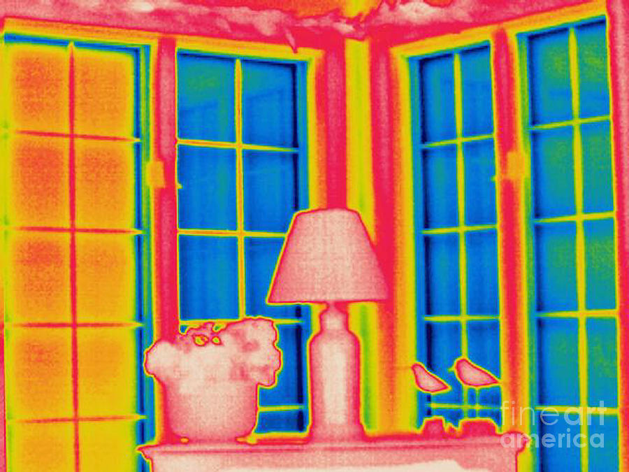 A Thermogram Of A Corner Of A Room Photograph by Ted Kinsman