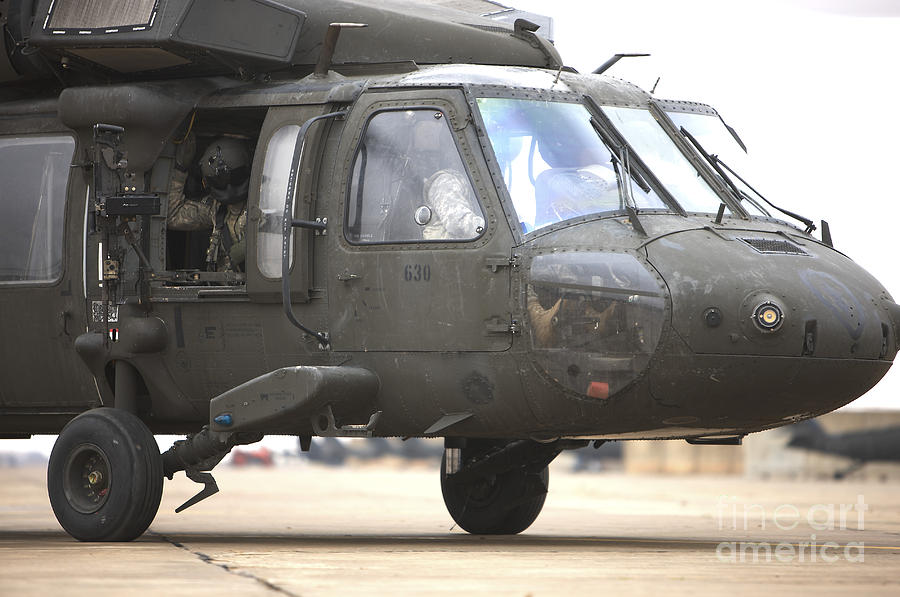 A Uh-60 Black Hawk Taxis Photograph by Terry Moore