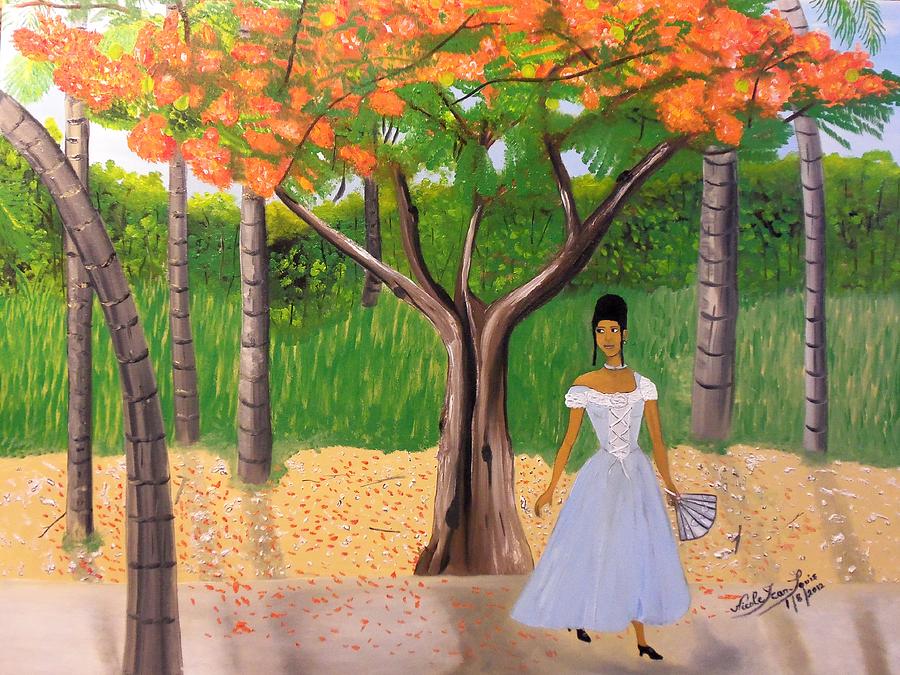 Les Fleurs Du Mal Painting - A une Dame Creole by Nicole Jean-Louis