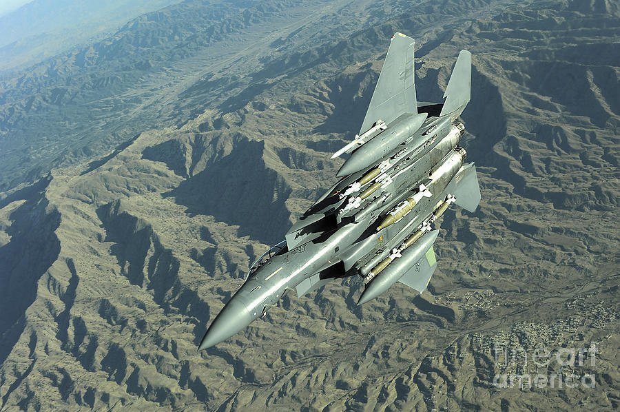 Jet Photograph - A U.s. Air Force  F-15e Strike Eagle by Stocktrek Images
