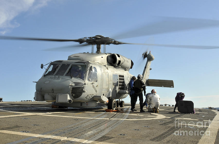 A U.s. Navy Sh-60b Seahawk Helicopter Photograph by Stocktrek Images