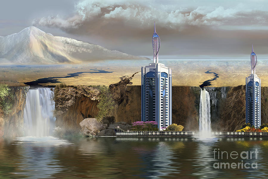 Architecture Digital Art - A Vacation Spot Is Threatened By An by Corey Ford