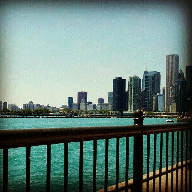 Chicago Photograph - A View from Navy Pier by Joanna Boot