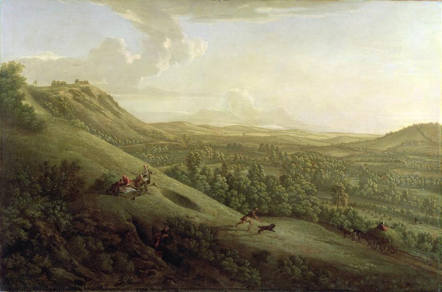 Landscape Painting - A View of Boxhill - Surrey by George Lambert