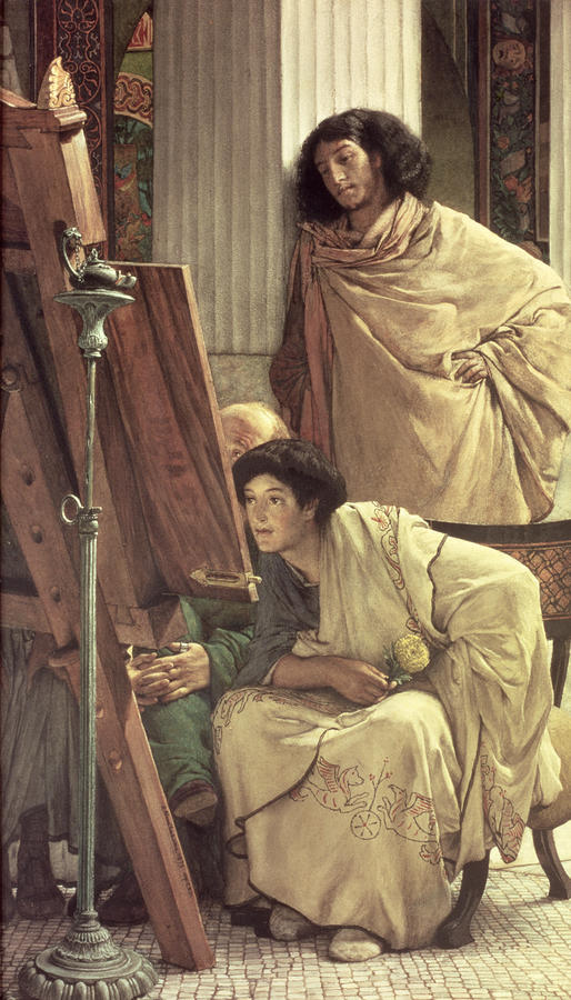 Greek Painting - A Visit to the Studio by Lawrence Alma-Tadema