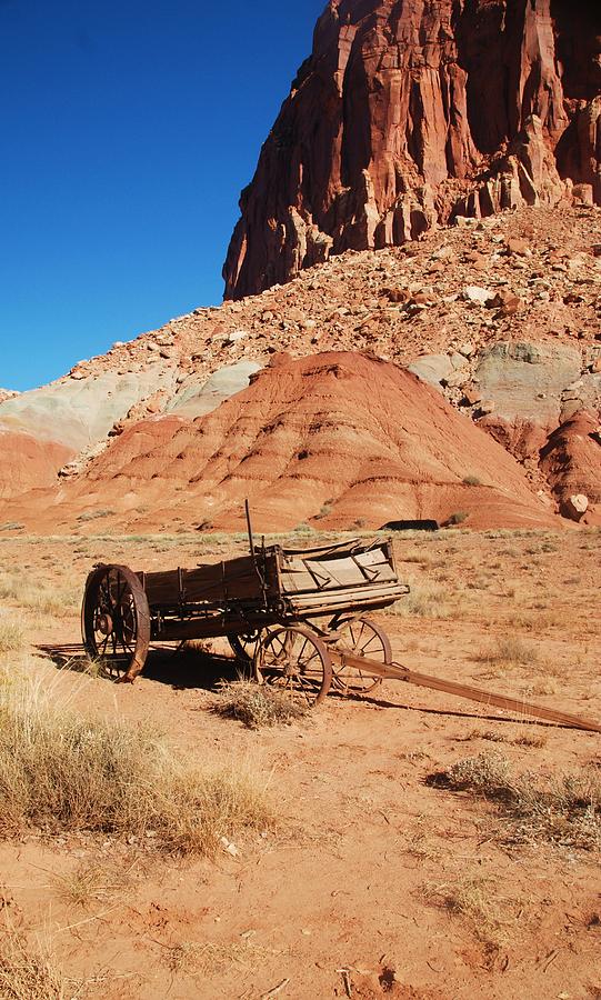 Utah Photograph - A Wagon Left Behind by Kathleen Heese