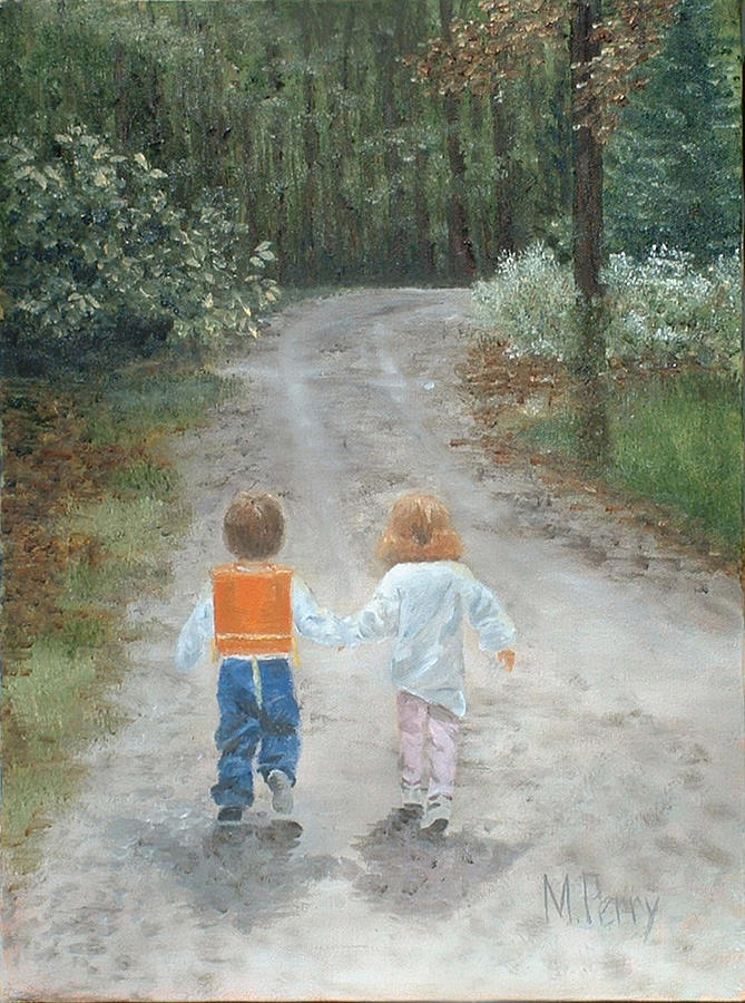 A Walk in the Woods Painting by Margie Perry