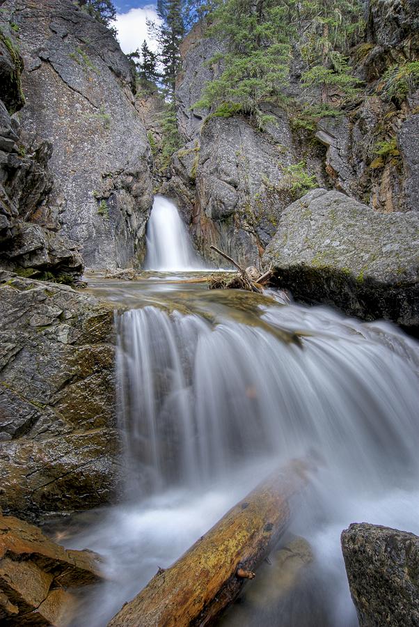 Fall Photograph - A Waterfall In Kananaskis by Philippe Widling