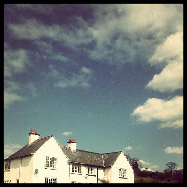 Cottage Photograph - A White #house In #newtown #powys by Linandara Linandara