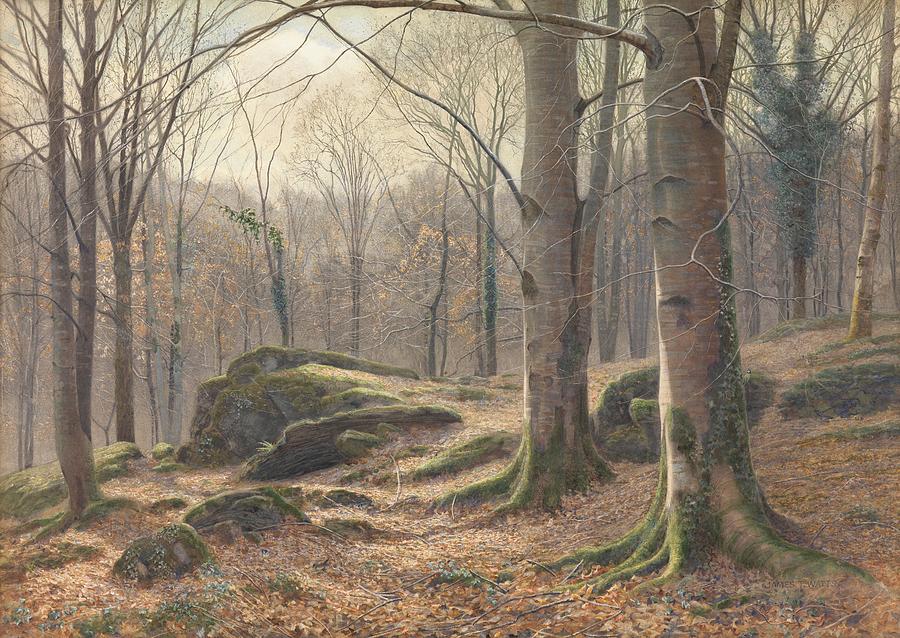 Tree Painting - A Winter Morning by James Thomas Watts