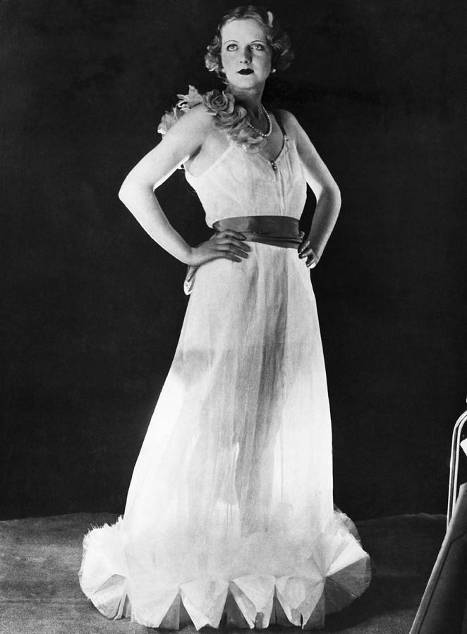 A Woman Models A Gown Made Of Spun Photograph by Everett - Fine Art America