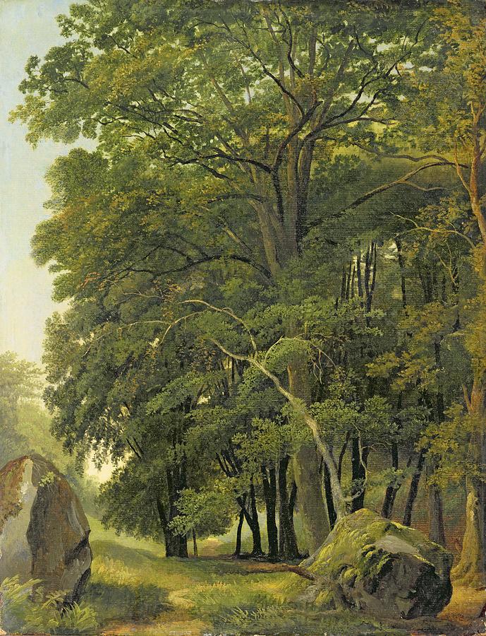 Tree Painting - A Wooded Landscape  by Ramsay Richard Reinagle