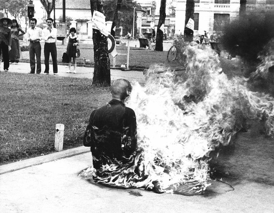 A Young Buddhist Monk Burned Himself Photograph by Everett