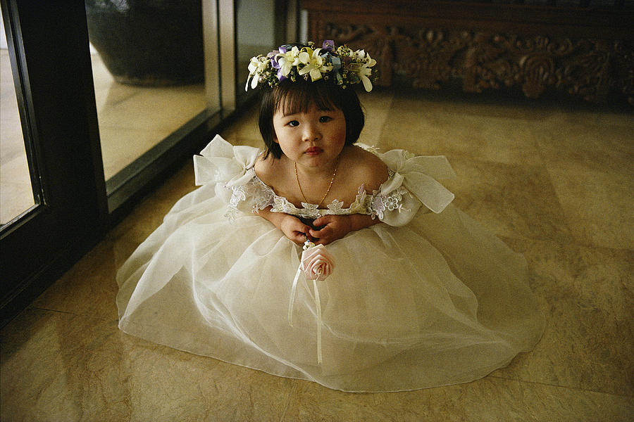 A Young Chinese Filipino Girl Attends Photograph by Sisse Brimberg