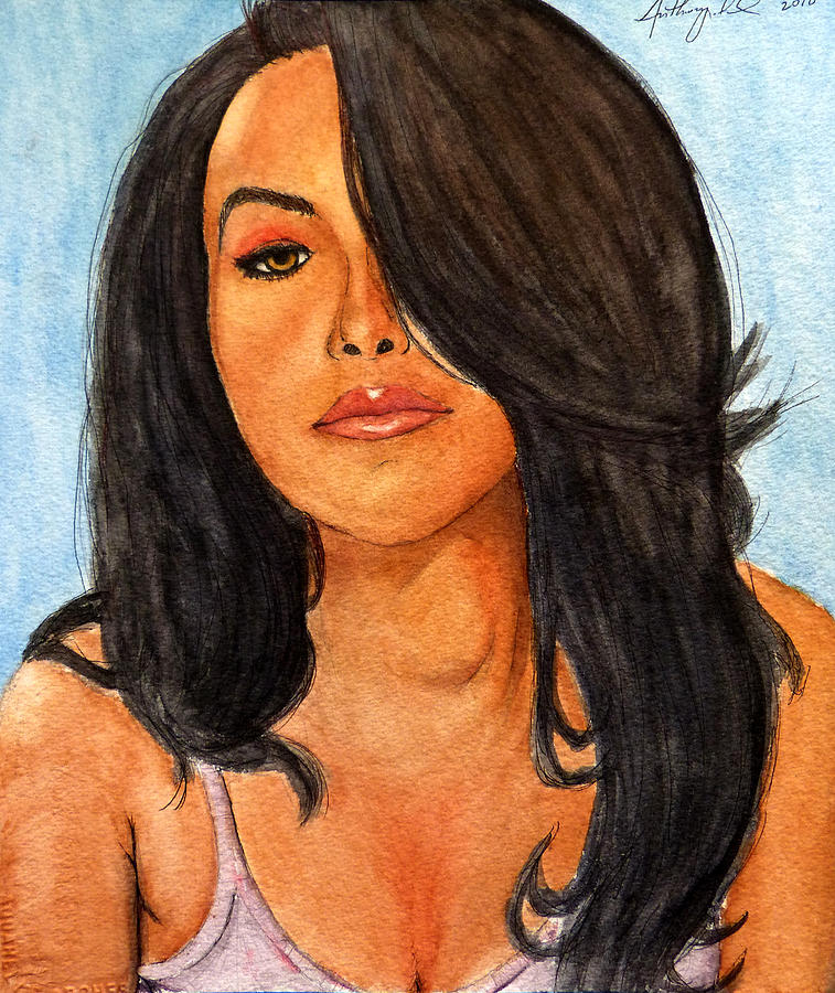 Aaliyah Painting - Aaliyah  by Anthony Nold