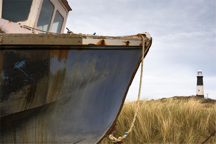 Architecture Photograph - Abandoned Boat, Humberside, England by John Short