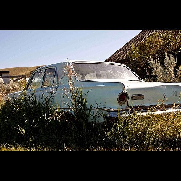 Car Photograph - #abandoned #car #ghosttown #alberta by Amanda Beattie