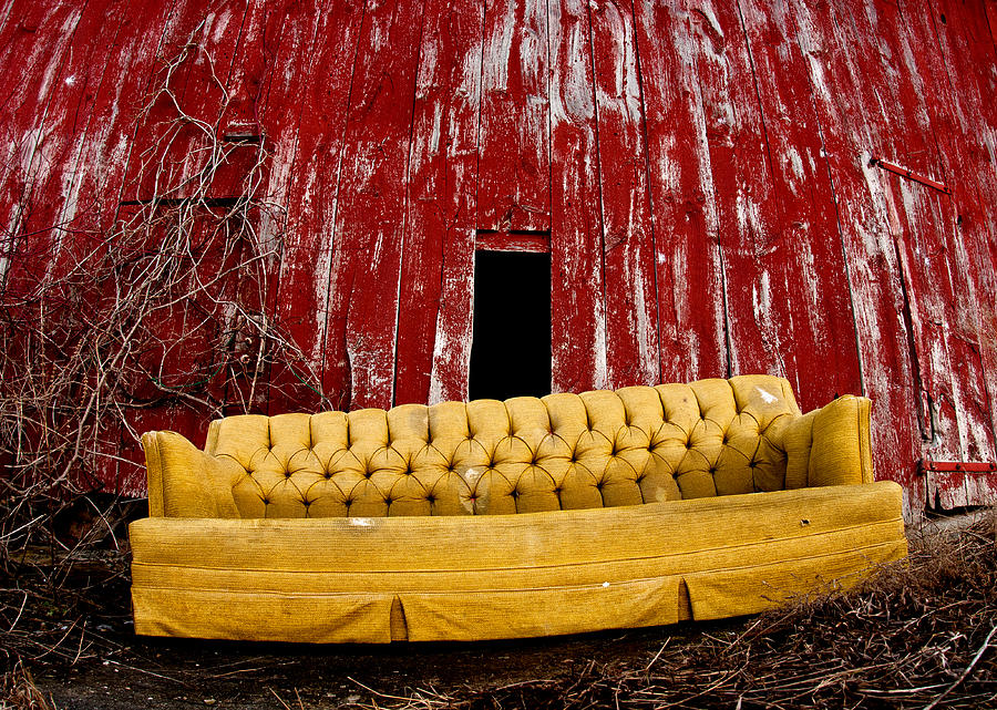 Barn Photograph - Abandoned Couch by Cale Best