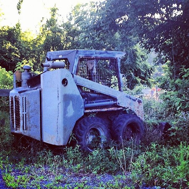 Car Photograph - Abandoned Excavator #construction #cars by Simon Prickett