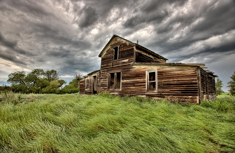 Abandoned Farm Buildings Saskatchewan Digital Art by Mark Duffy - Fine ...