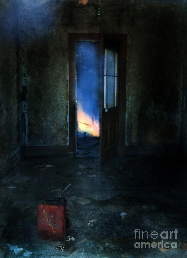 Abandoned House on Fire Photograph by Jill Battaglia