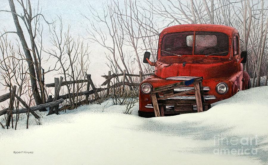 Winter Painting - Abandoned in Alberta by Robert Hinves
