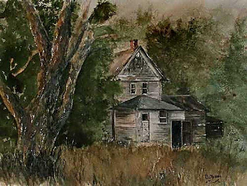 Tree Painting - Abandoned by Lynne Wright