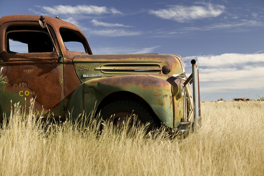 Abandoned Pickup Truck Near Divide Photograph by Pete Ryan