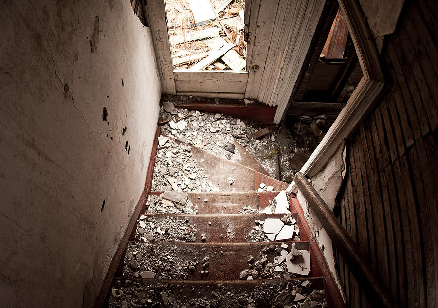 Farm Photograph - Abandoned Stairs 2 by Cale Best