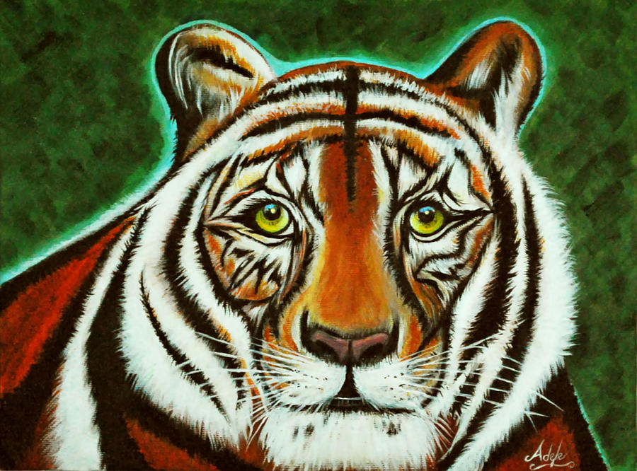 Tiger Painting - Abbagail by Adele Moscaritolo