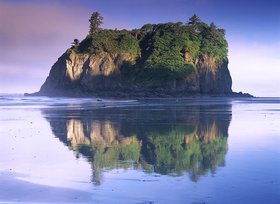 Abbey Island Looms Over Ruby Beach Photograph by Tim Fitzharris
