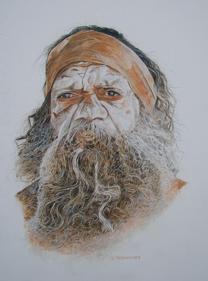 Aboriginal elder Drawing by Gary Fernandez - Fine Art America