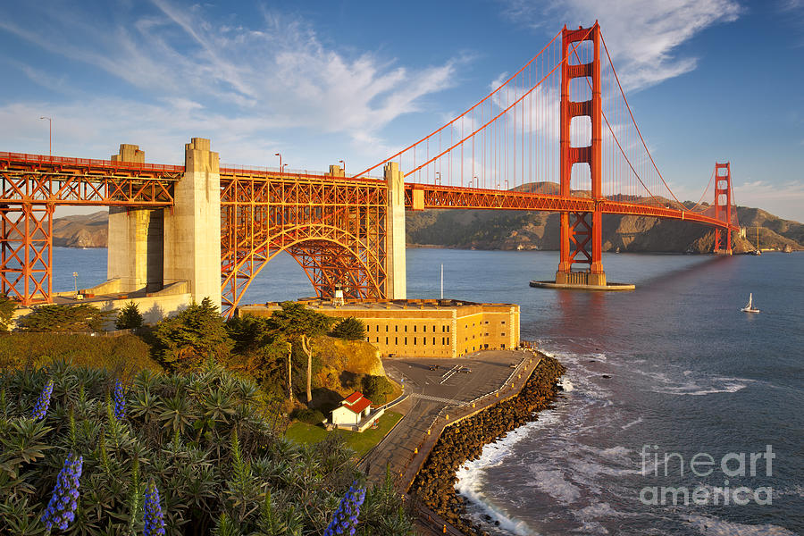 Above the Golden Gate Bridge - San Francisco California Photograph by Brian Jannsen