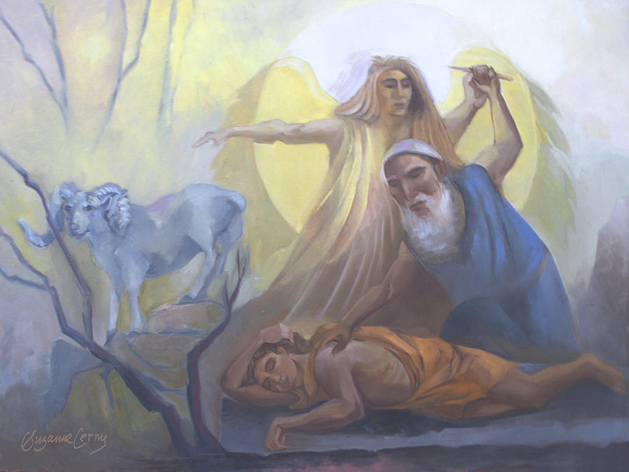 Abraham and Issac Test of Abraham Painting by Suzanne Giuriati Cerny