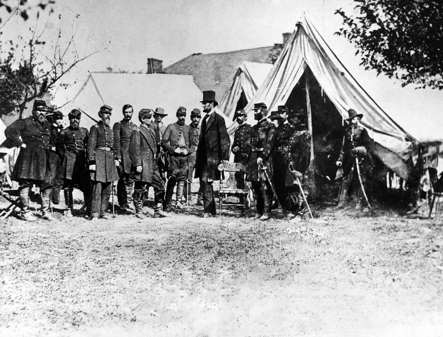 Abraham Lincoln At Antietam, L-r Col by Everett