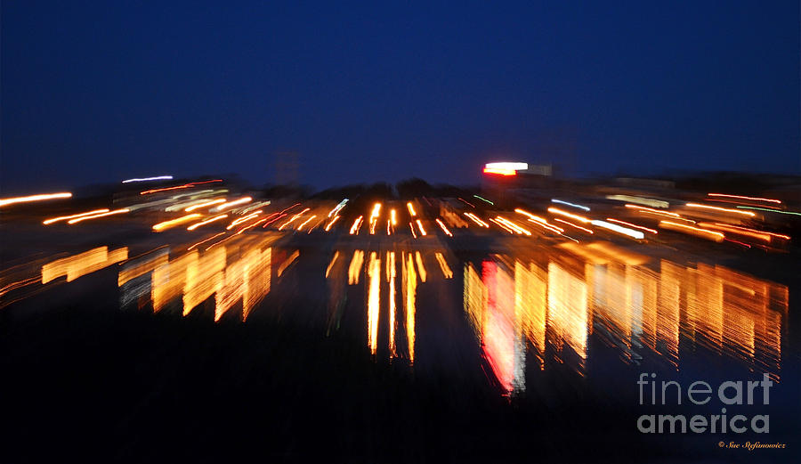 Abstract - City Lights Photograph by Sue Stefanowicz