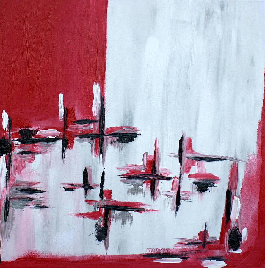 Red Painting - Abstract 27 by Sandra Conceicao