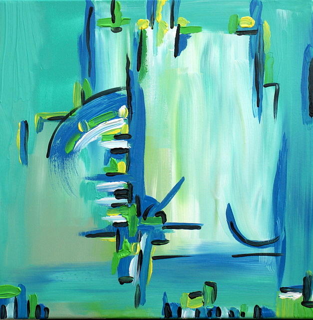 Blue Painting - Abstract 34 by Sandra Conceicao
