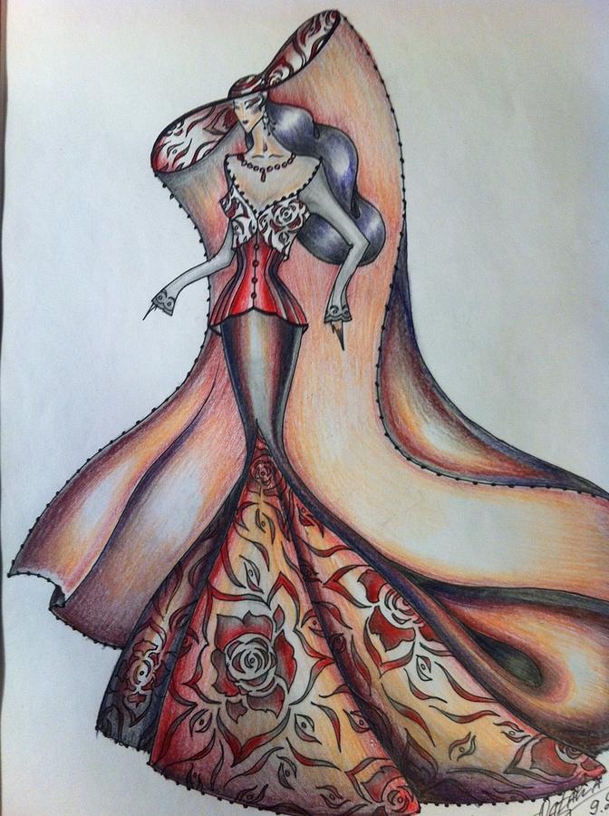 Abstract Art Fashion Drawing By Natasha Russu 5139