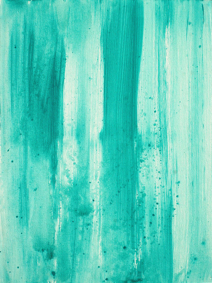 Abstract Painting - Abstract Art Original Decorative Painting AQUA PASSION by MADART by Megan Aroon
