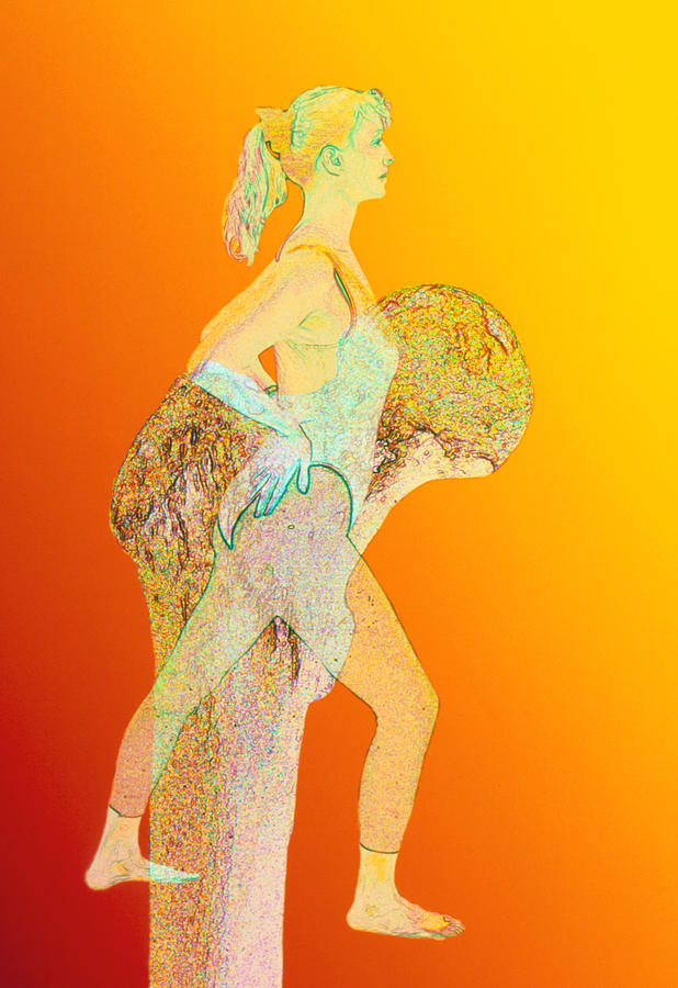 Osteoporosis Photograph - Abstract Artwork Of Osteoporosis Affecting Woman by David Gifford