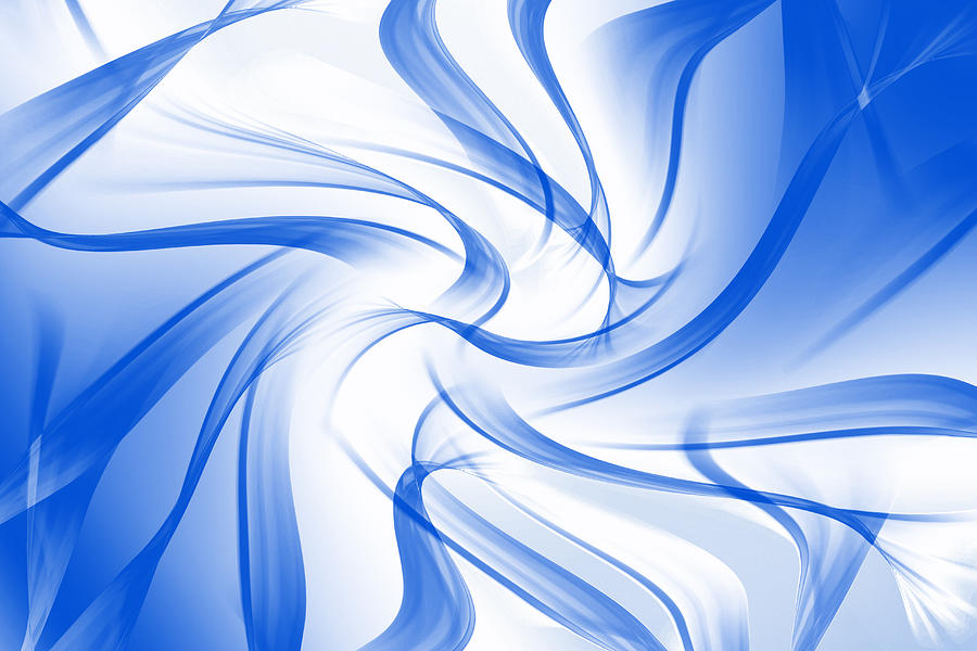 Abstract Blue Curves Digital Art by Imagewerks